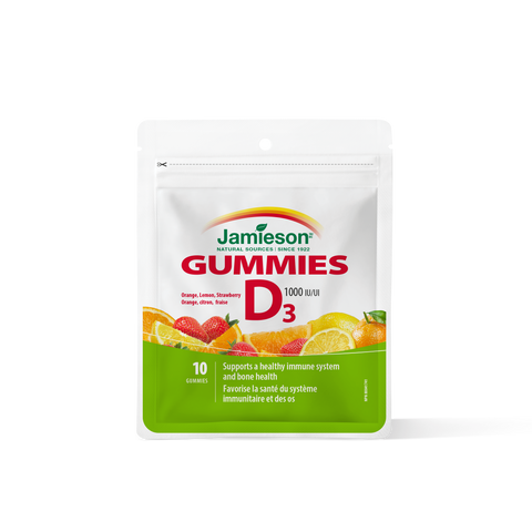 Gummies à la vitamine D3 1 000 UI