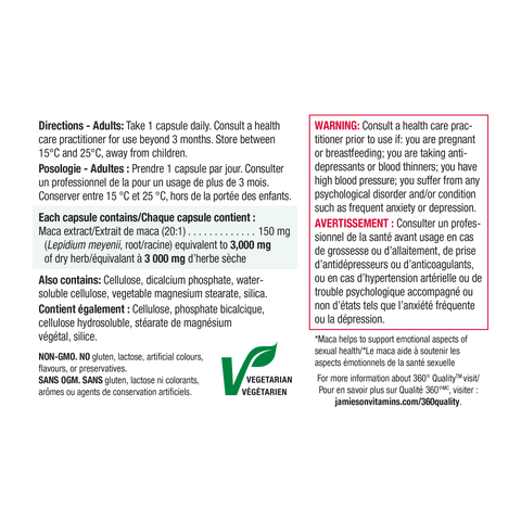 31002204 Maca 3,000 mg, 60 ct 10183_R2074_Maca_3000mg_160cc_NP_BI