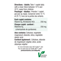 31000218 Jamieson Vitamin B6 Pyridoxine Caplets 250 mg, 100 ct 2019_R2104_B6_250mg_160cc_NFP