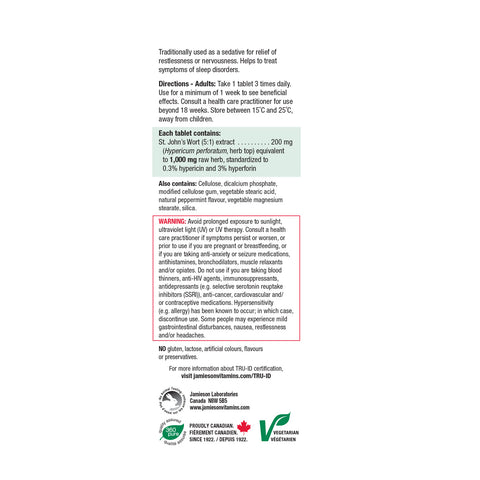 31000231 Jamieson Neurosome St. Johns Wort 200 mg, 60 ct 2049_Neurosome St