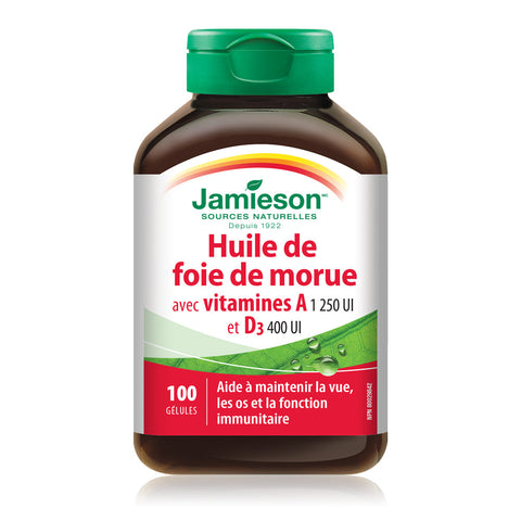 31000264 Jamieson Cod Liver Oil, 100 ct 2236_Cod Liver Oil_MAIN_FR