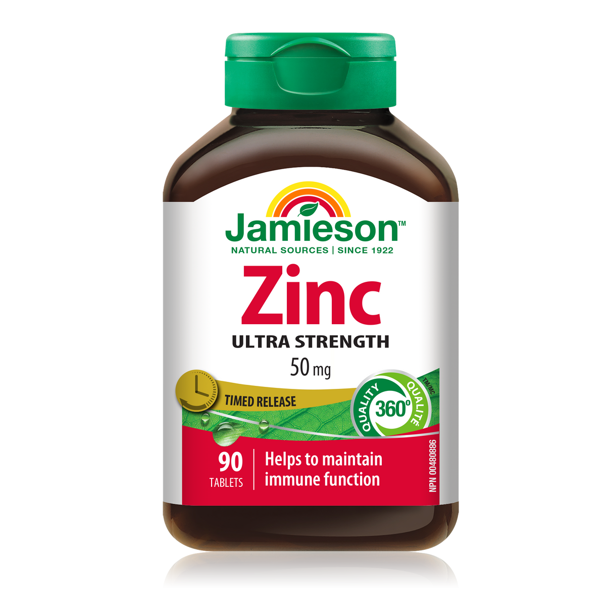 31000270 Jamieson Zinc Timed Release 50 mg, 90 ct 2279_R2093_Zinc_50 mg Ultra_TR_160cc_BTL_EN
