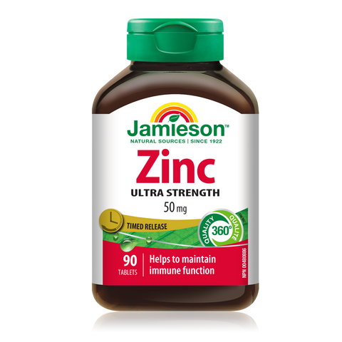 31000270 Jamieson Zinc Timed Release 50 mg, 90 ct 2279_R2093_Zinc_50 mg Ultra_TR_160cc_BTL_EN