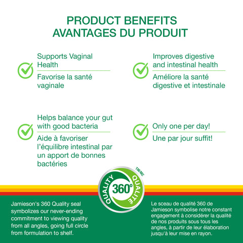 31000884 Jamieson Womens Probiotic Complex 7 Billion CFU, 45 ct 230735_9103 WomensProbiotic-01