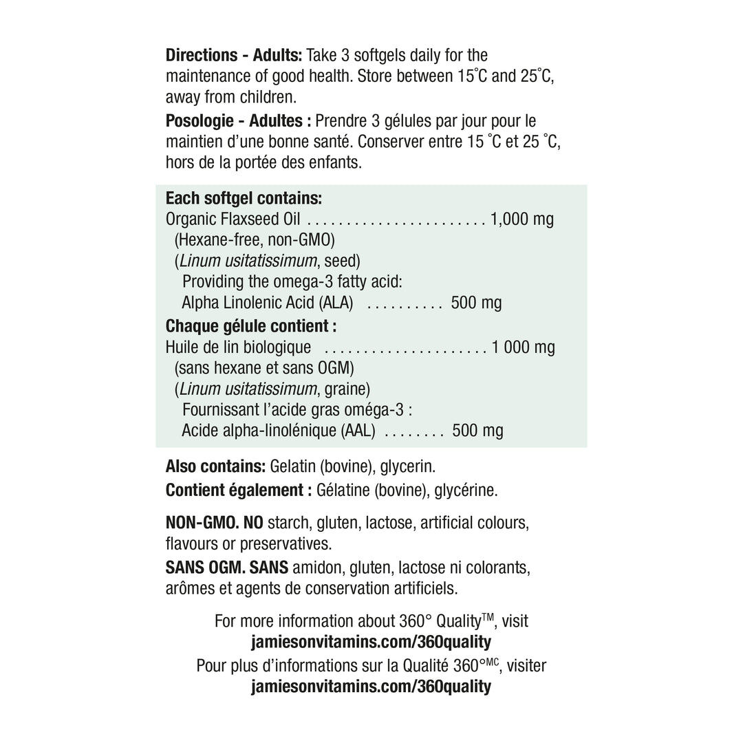Flax Oil Jamieson Vitamins