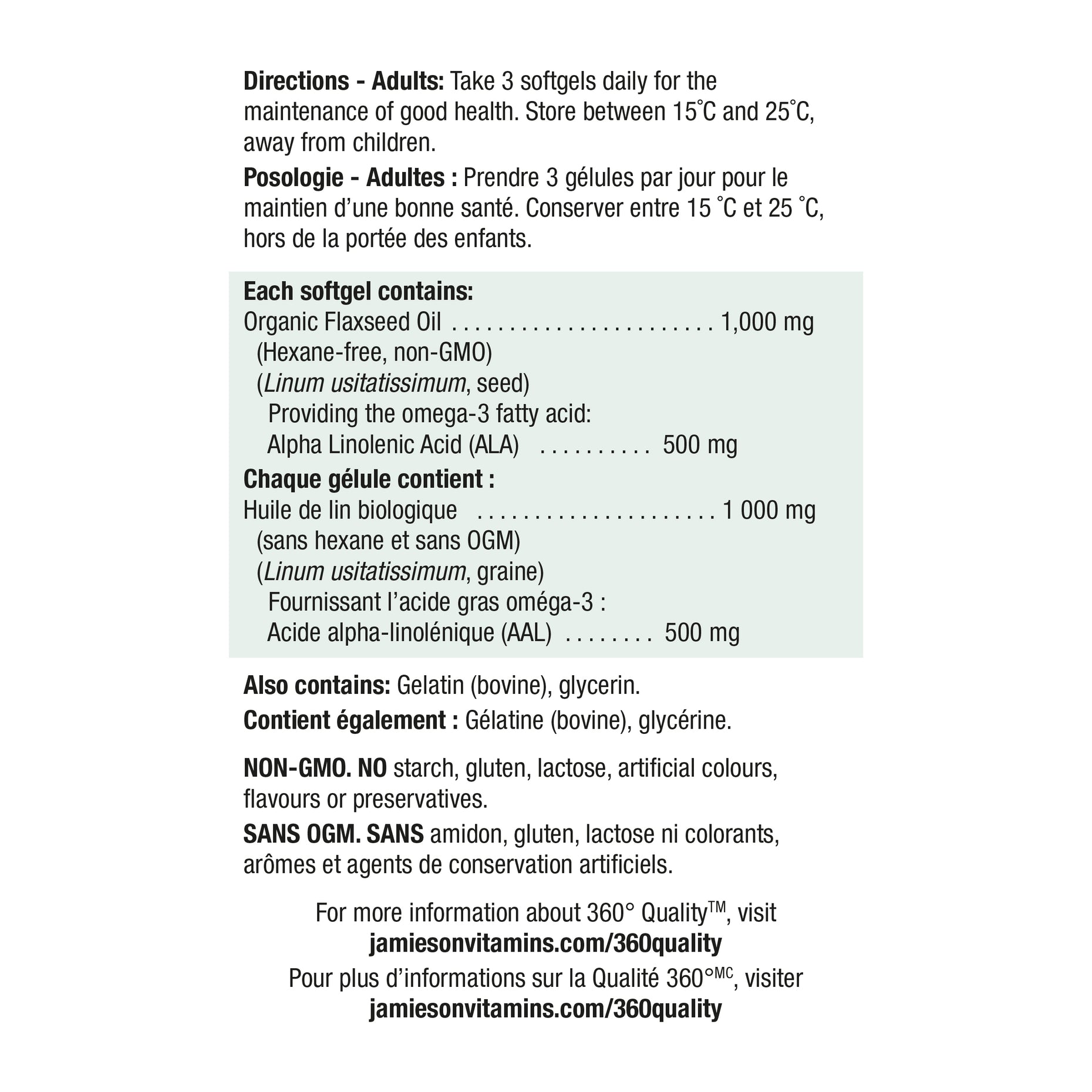 Flax Oil Jamieson Vitamins