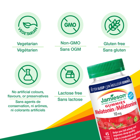 31001163 Jamieson Melatonin Gummies 10 mg, Strawberry, 45 ct 240344_JV_Canada_Amazon_Product Pages_9657_01