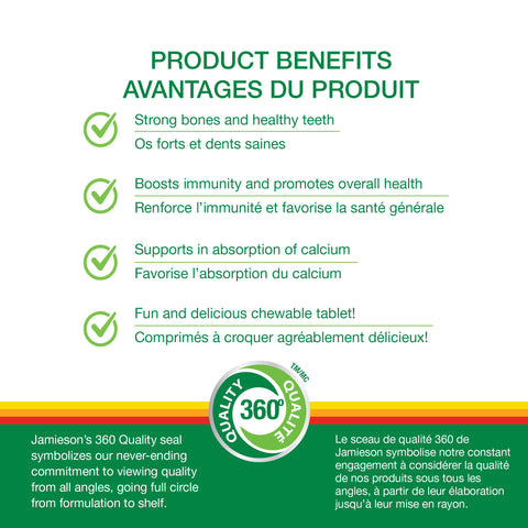 31000444 Jamieson Vitamin D3 Chewables 1,000 IU Tablet 240724 JV Canada Amazon Q4 Digital Images - 6171 D3
