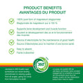 Product benefits list for magnesium bisglycinate with Jamieson 360 Quality seal on a white background.