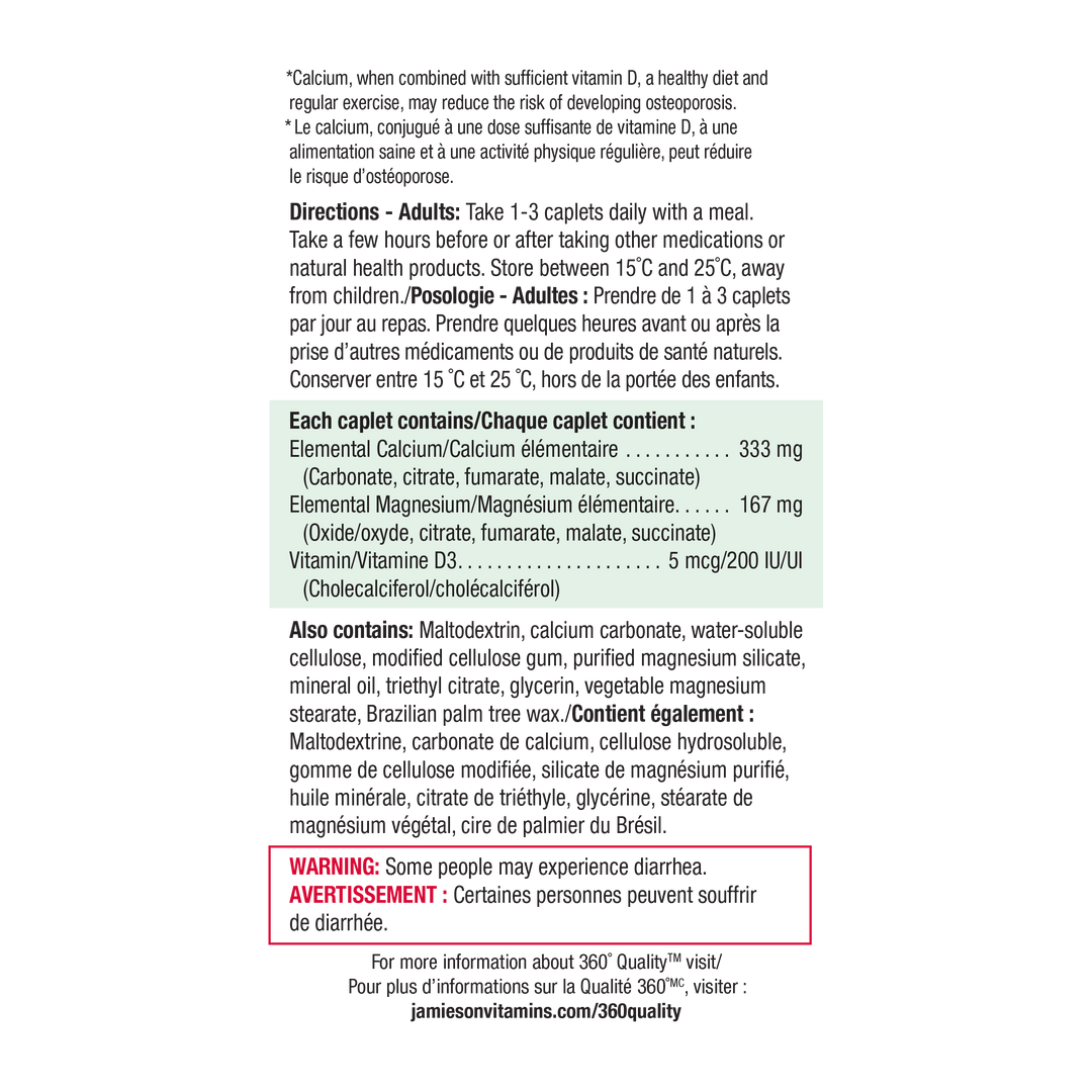 Calcium Magnesium & Vitamin D3 Jamieson Vitamins