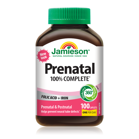 31000326 Jamieson 100% Complete Prenatal Multivitamin, 100 ct 2666_J_BTL_Prenatal_250cc_R2113_MAIN