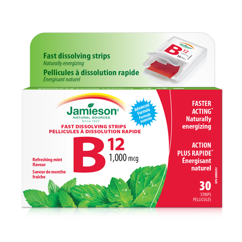 31000342 Jamieson Vitamin B12 Fast Dissolving Strips 1,000 mcg, 30 ct 2777_MAIN