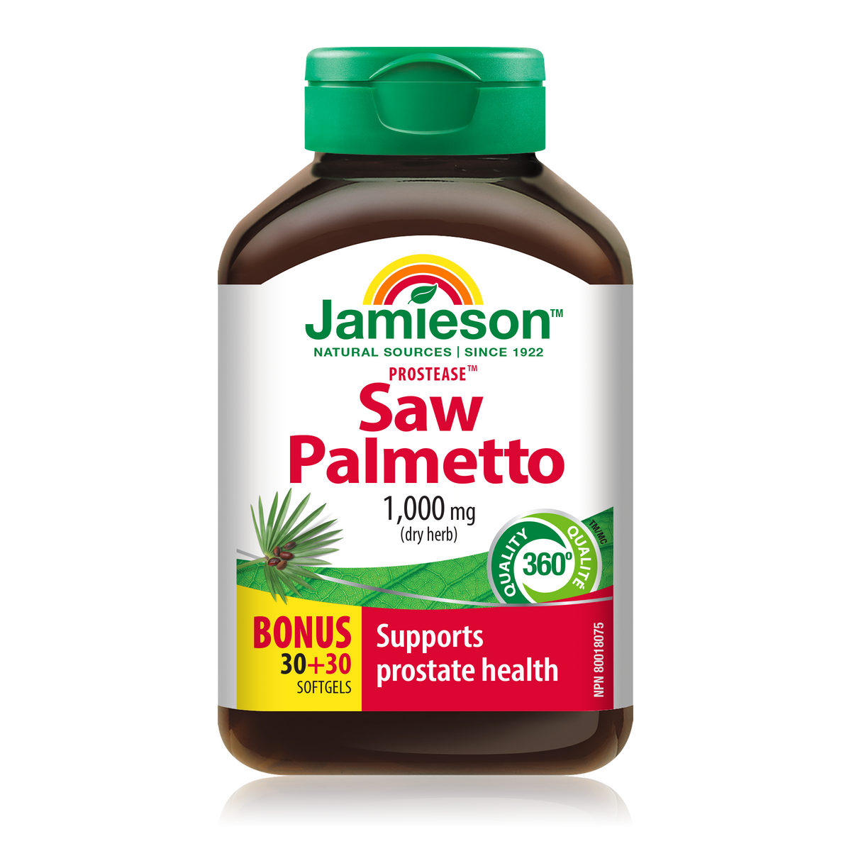 31000346 Jamieson ProsteaseTM Saw Palmetto 1,000 mg, 60 ct 2806_MAIN