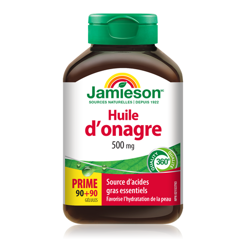 31000354 Jamieson Evening Primrose Oil 500 mg 500 mg, 180 ct 2904_R2114_EveningPrimroseOil_500mg_BONUS_250cc_BTL_FR_MAIN2