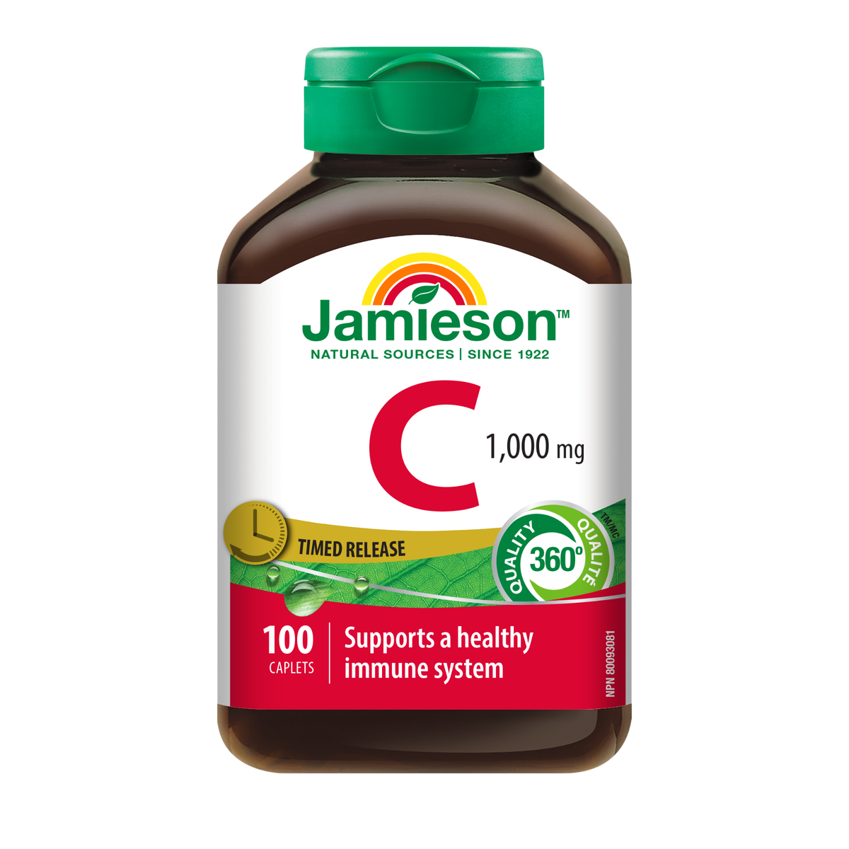 31000242 Jamieson Vitamin C Timed Release Caplets 1,000 mg, 100 ct 31000242_MAIN