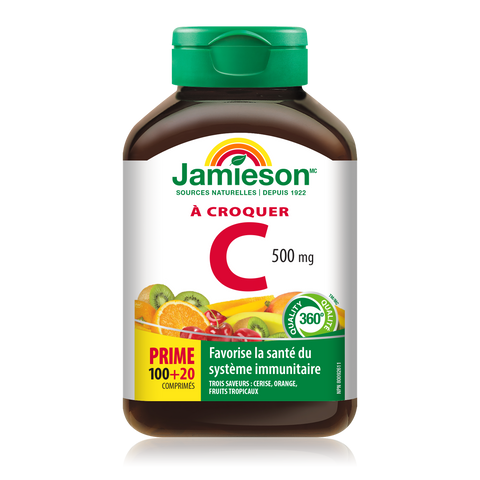 31000352 Jamieson Vitamin C Chewables 500 mg Tablet 31000352_J_LBL_C_Chewable_Assorted_BONUS_375cc_21004677_BTL_FR_MAIN2