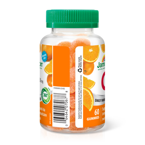 31000491 Jamieson Vitamin C Gummies 250 mg 31000491_J_GUM_C_250mg_Orange_250cc_R2105_BTL_DIS