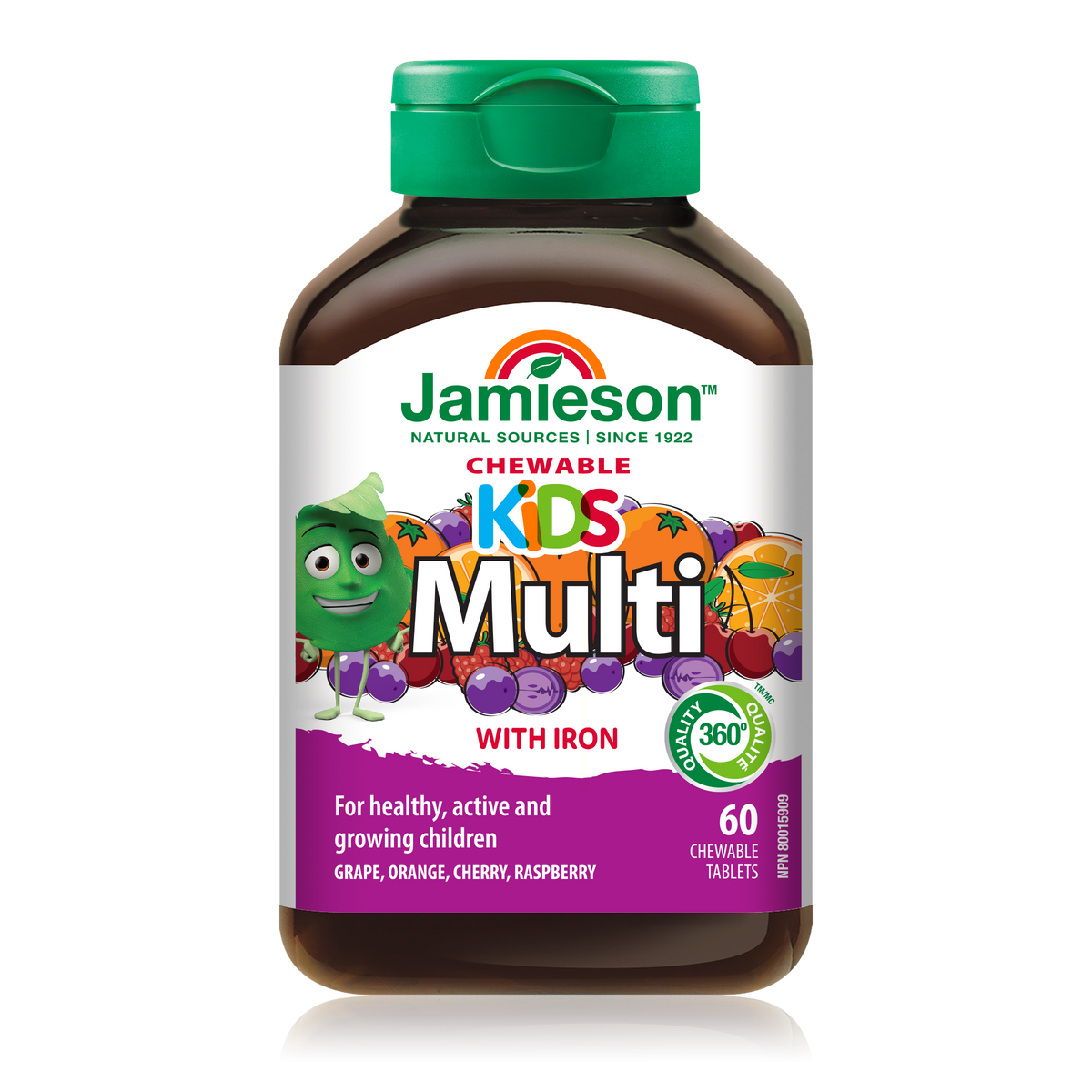 31000592 Jamieson Multivitamin for Kids Chewables, Fruit, 60 ct 31000592_J_Multi_Kids_Chewable_250cc_21004918_BTL_MAIN