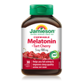 31001129 Jamieson Melatonin with Tart Cherry Chewable 5 mg, Tart Cherry, 30 ct 31001129_J_Melatonin+TartCherry_250cc_21004908_BTL_MAIN