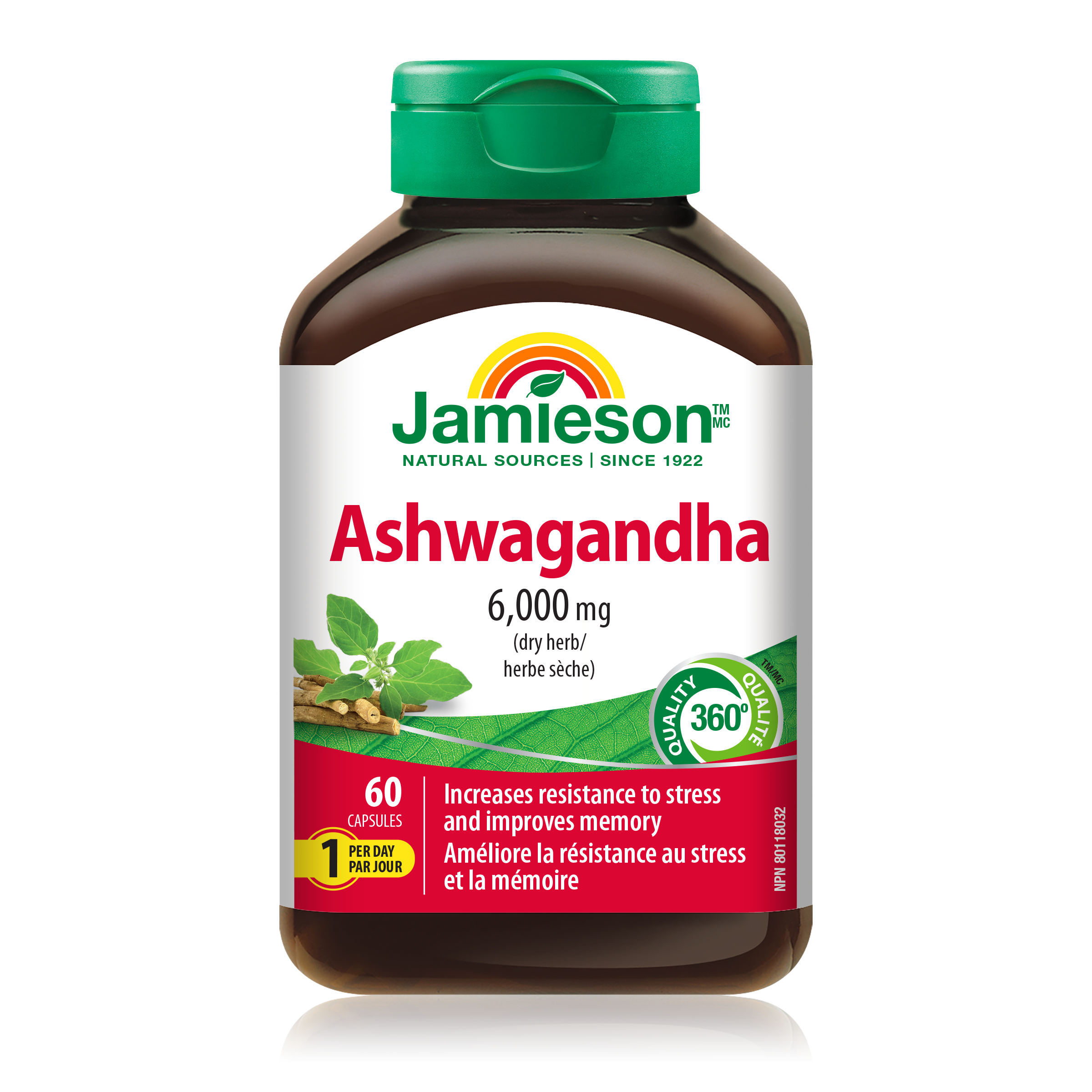 31001249 Jamieson Ashwagandha 6,000 mg Capsule 31001249_J_BTL_Ashwagandha_6000mg_250cc_21005056_MAIN