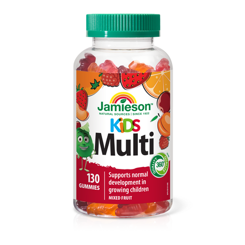 31001336 Jamieson Multivitamin Gummies for Kids, Mixed Fruit, 130 ct 31001336_J_GUM_Multi_Kids_625cc_R2105_BTL_MAIN
