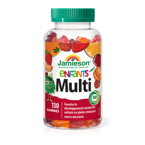 31001336 Jamieson Multivitamin Gummies for Kids, Mixed Fruit, 130 ct 31001336_J_GUM_Multi_Kids_625cc_R2105_BTL_MAIN2
