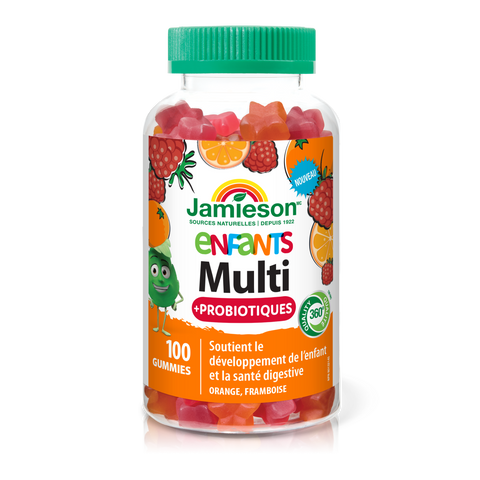 31002073 Jamieson Kids Multivitamin + Probiotic Gummies 31002073_J_GUM_KidsMulti+Probiotic_OrangeRasp_625cc_R2075_BTL_MAIN2
