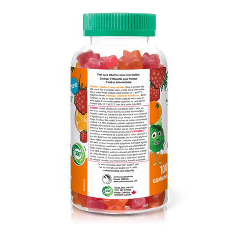 31002073 Jamieson Kids Multivitamin + Probiotic Gummies 31002073_J_GUM_KidsMulti+Probiotic_OrangeRasp_625cc_R2075_BTL_NFP