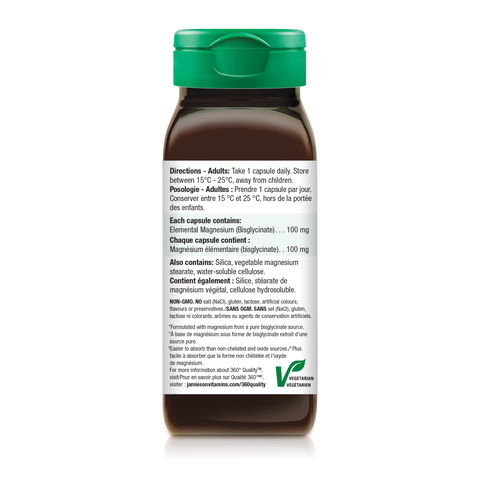 31002187 Jamieson 100% Pure Magnesium Bisglycinate 31002187_J_Magnesium_Bisglycinate_250cc_21005029_BTL_DIR
