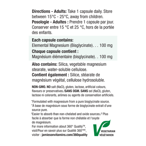31002187 Jamieson 100% Pure Magnesium Bisglycinate 31002187_J_Magnesium_Bisglycinate_250cc_21005029_NFP