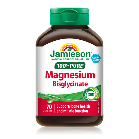 31002187 Jamieson Magnesium Bisglycinate N/A Flavour 70 Capsules 31002187_J_Magnesium_Bisglycinate_250cc_R2065_BTL_MAIN