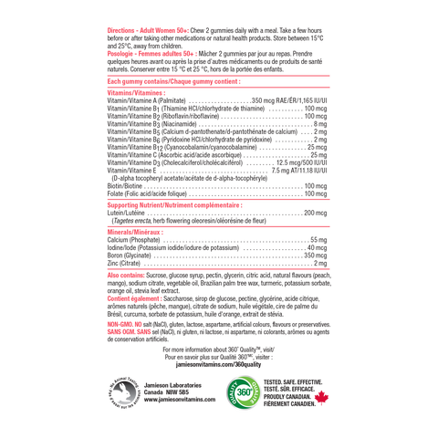 31002286 Women's 50+ Multivitamin Gummies , 130 ct 31002286_J_GUM_Multi_Women50+_625cc_R2035_NFP