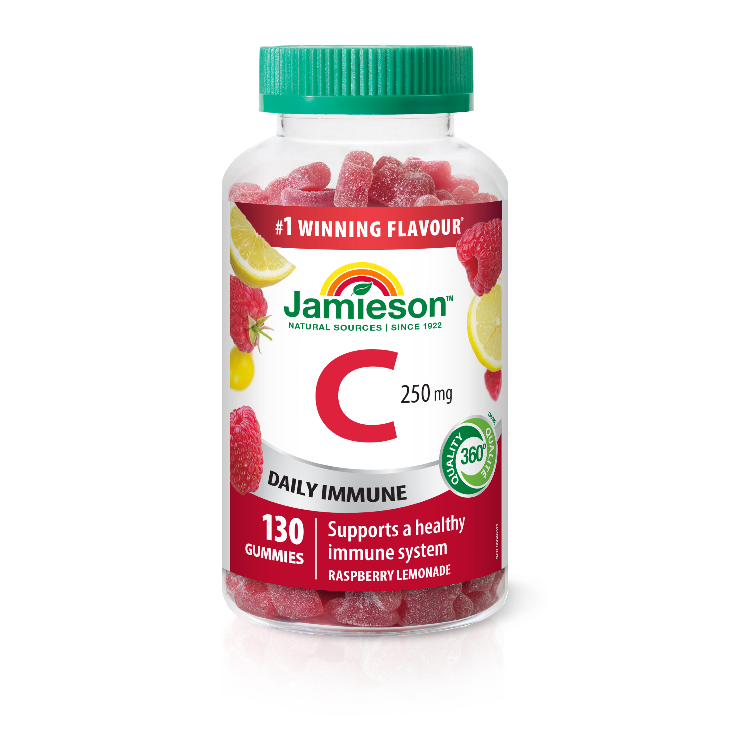 31002483 Vitamin C Gummies Raspberry Lemonade Flavour, 130 Gummies 31002483_J_BTL_GUM_VitaminC_RaspberryLemonade_625cc_R2026_MAIN