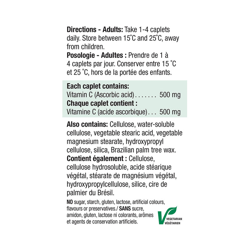 Vitamin C 500 mg Timed Release Caplets Jamieson Vitamins