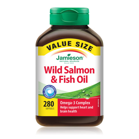 9037_Wild Salmon & Fish Oil Omega-3 Complex_Value Size_Bottle en