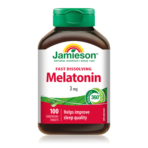 31000429 Jamieson Fast-Dissolving Melatonin 3 mg, 100 ct 5900_R2034_Melatonin3mg_160cc_BTL_MAIN