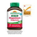 31002187 Jamieson 100% Pure Magnesium Bisglycinate mineral supplement bottle packaging with label: 2026 Best New Product for Magnesium Supplements in a 2026 BrandSpark® Survey