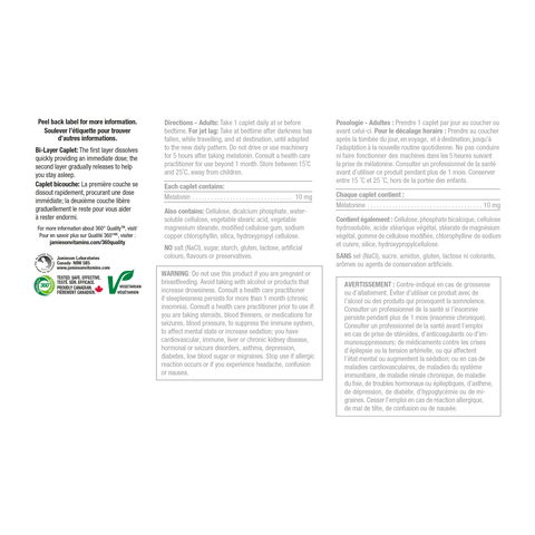 31000477 Jamieson Melatonin Timed Release 10 mg Caplet 6824_R2044_MelatoninMax_TR_160cc_NFP