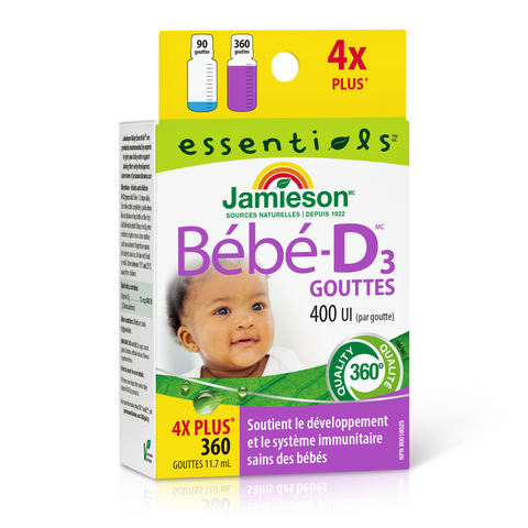 31000481 Jamieson Baby-D | Vitamin D3 Droplets 11.7 mL 6925_R2084_Baby-D3_Drops_400IU_CTN_MAIN2