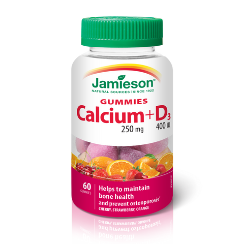 31000529 Jamieson Calcium + Vitamin D3 Gummies, Cherry, Strawberry, Orange, 60 ct 7491_MAIN