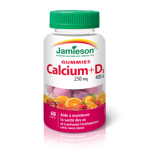 31000529 Jamieson Calcium + Vitamin D3 Gummies, Cherry, Strawberry, Orange, 60 ct 7491_MAIN2