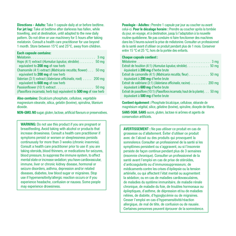 31000553 Jamieson Melatonin Stress & Sleep Support, 30 ct 7709_R2060_Melatonin_Stress&SleepSupport_160cc_NFP