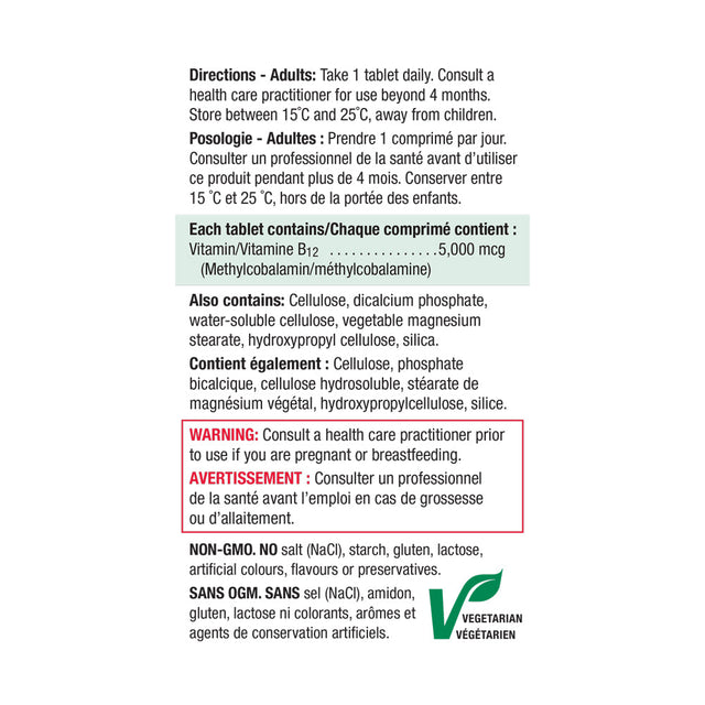 Jamieson Vitamin B12 5,000 mcg Timed Release Jamieson Vitamins