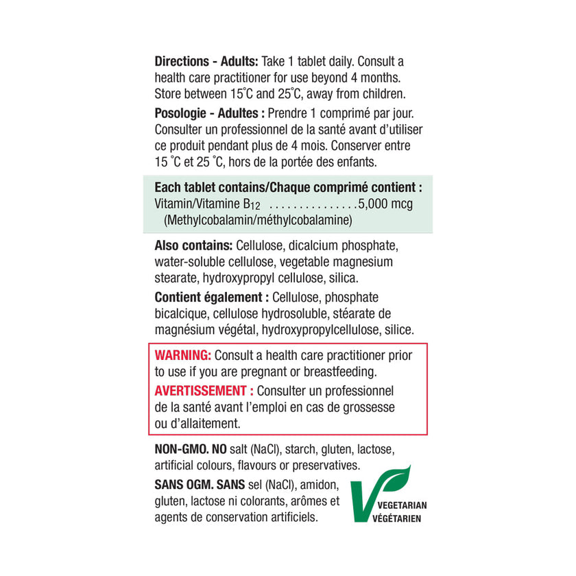 Jamieson Vitamin B12 5,000 mcg Timed Release Jamieson Vitamins