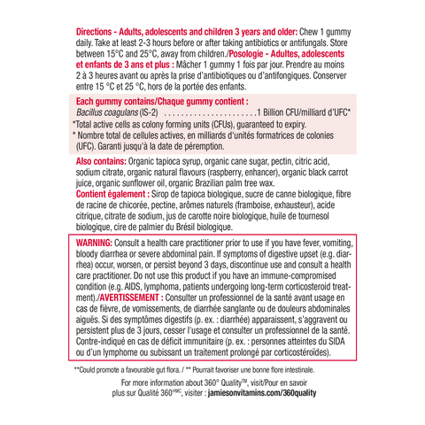 31000575 Jamieson Probiotic Gummies 45 Gummies 7852_R2094_Probiotic_Gummies_Berry_225cc_NFP