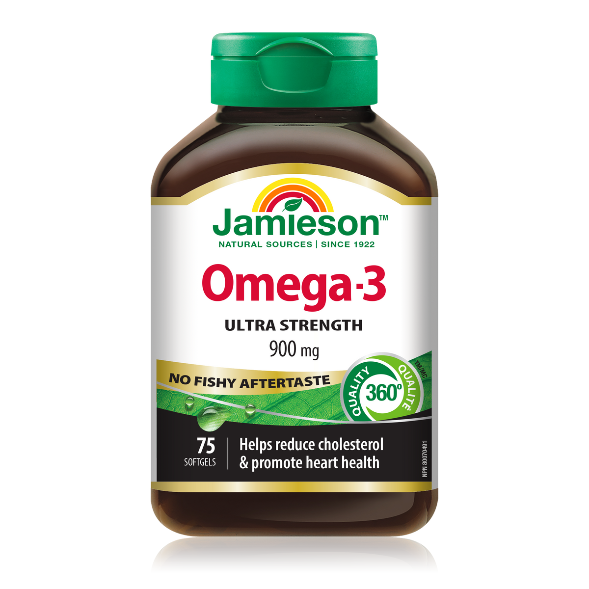 31000577 Jamieson No Fishy Aftertaste Ultra-Strength Omega-3 900 mg, 75 ct 7857_MAIN