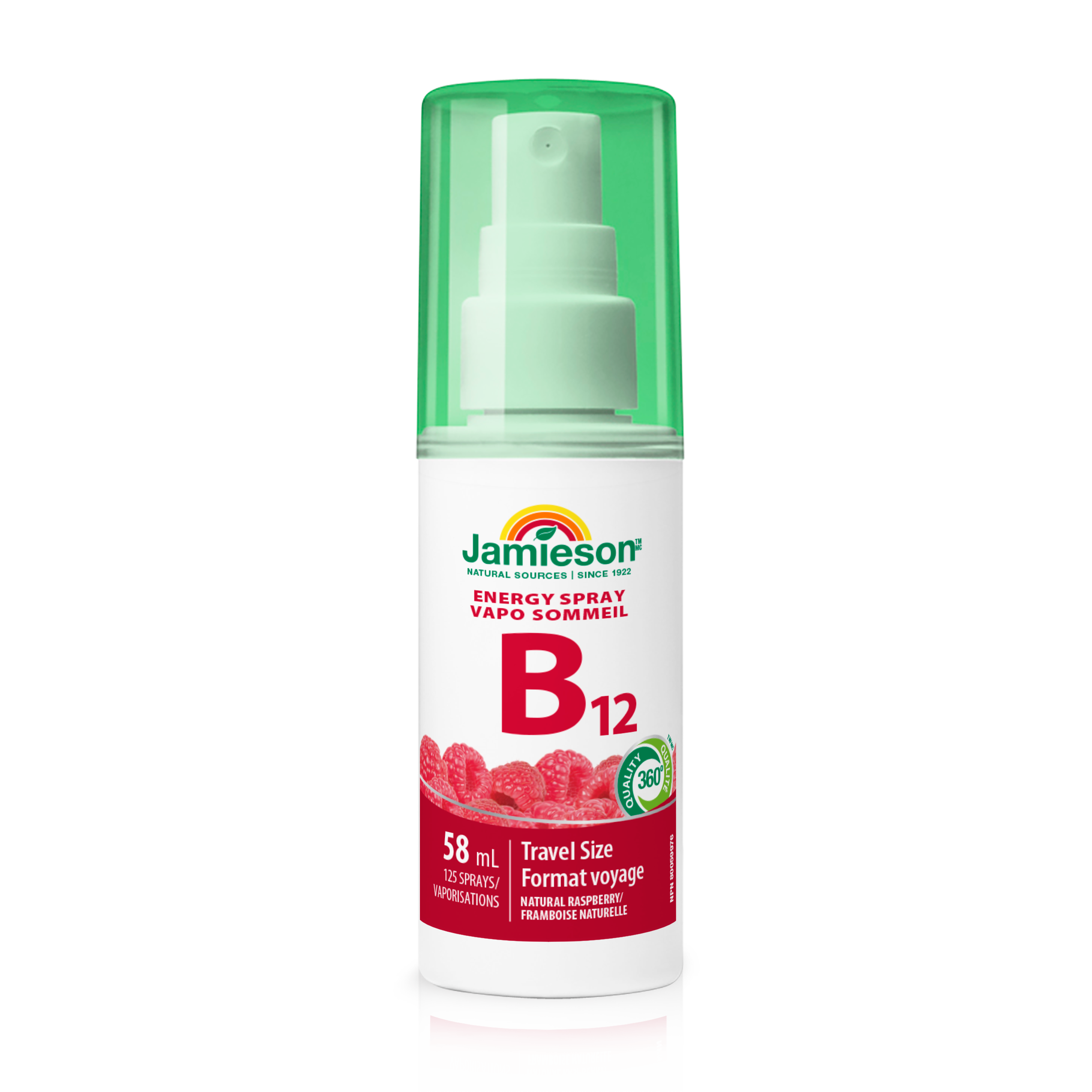 31000579 Jamieson Vitamin B12 Energy Spray 500 mcg, 58 mL 7860_R2094_B12_Spray_Raspberry_BTL_MAIN