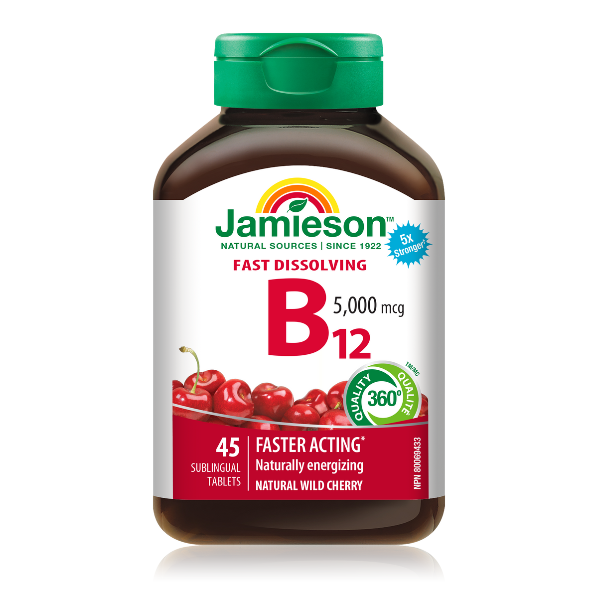 31000613 Jamieson Vitamin B12 Fast-Dissolving 5,000 mcg, 45 ct 7929_R2094_B12_5000mcg_FD_160cc_BTL_MAIN