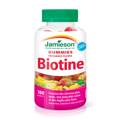 31000636 Jamieson Biotin Gummies 2,500 mcg, Sweet Lemon, & Fruit Punch, 100 ct 7968_MAIN2