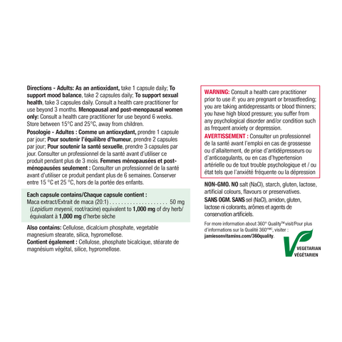 31000644 Jamieson Maca 1,000 mg, 45 ct 7997_NFP